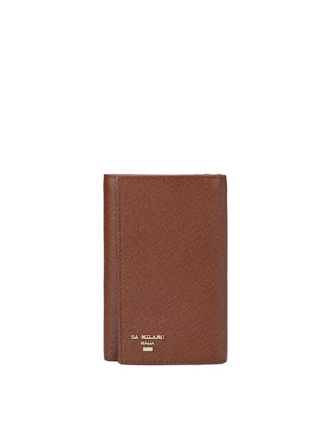 

Da Milano Women Brown Textured Leather Two Fold Wallet