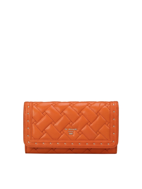 

Da Milano Women Orange Leather Two Fold Wallet