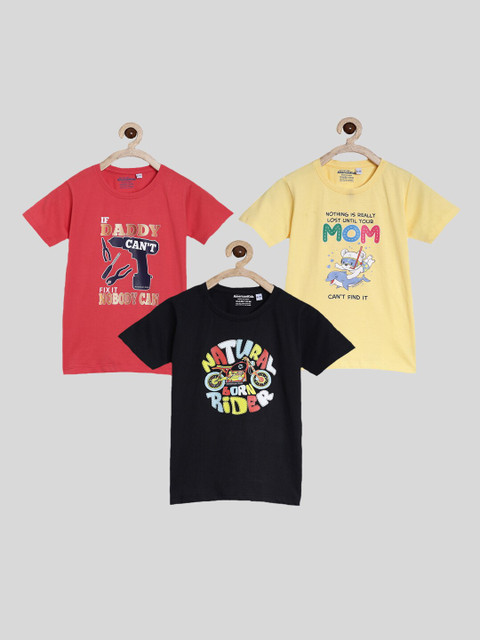 

American Kids Kids Pack Of 3 Pure Cotton T-shirts, Black
