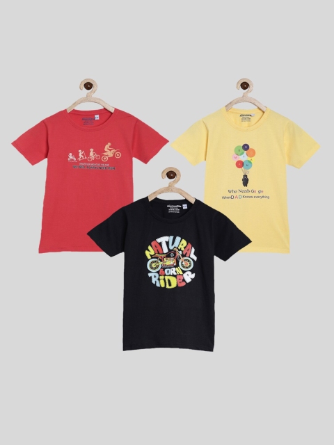 

American Kids Kids Pack Of 3 Pure Cotton T-shirts, Black