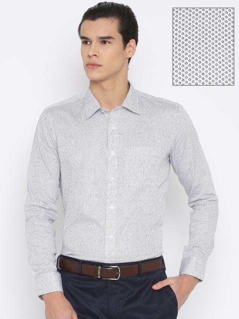 

Urban Nomad Men White Printed Slim Fit Formal Shirt