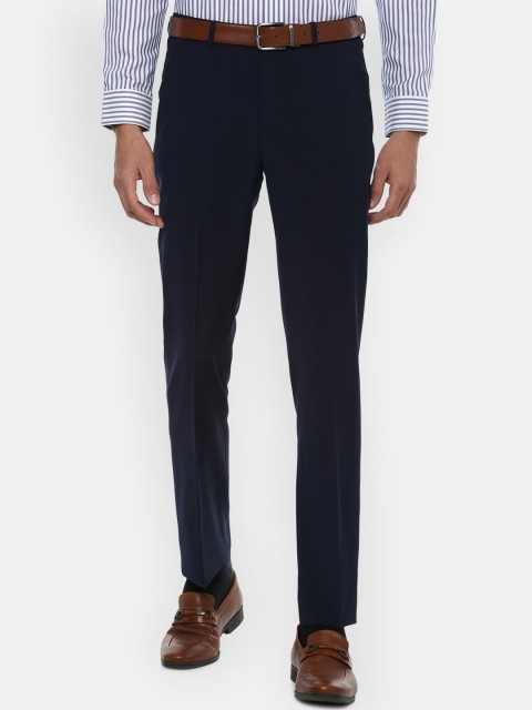 

Louis Philippe Permapress Men Navy Blue Slim Fit Trousers