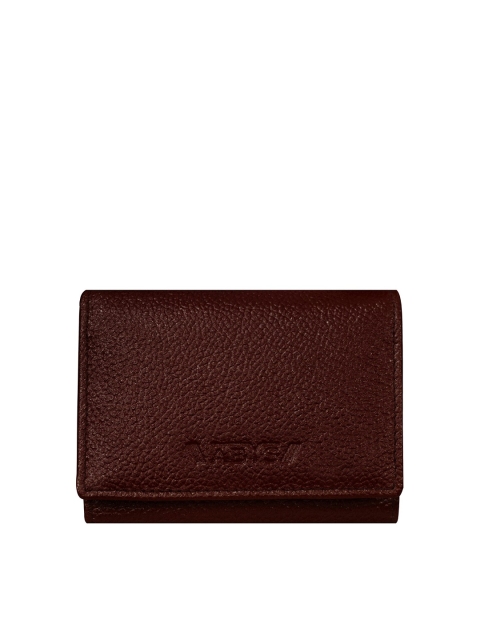 

ABYS Unisex Brown Textured Leather Card Holder