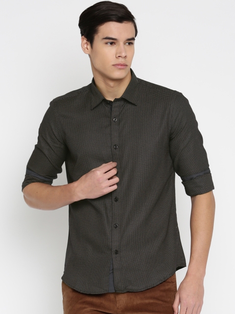 

Urban Nomad Men Black Self-Design Casual Shirt