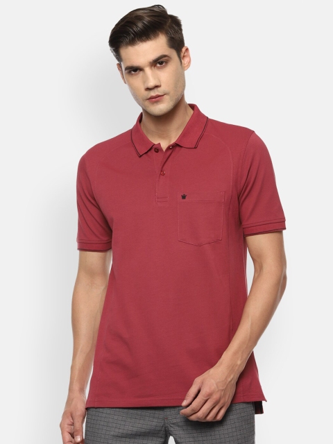 

Louis Philippe Men Maroon Polo Collar T-shirt