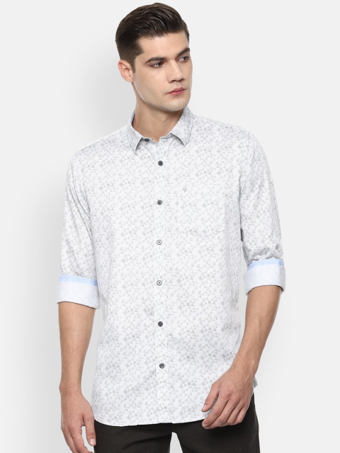 

Van Heusen Sport Men White Slim Fit Printed Casual Shirt