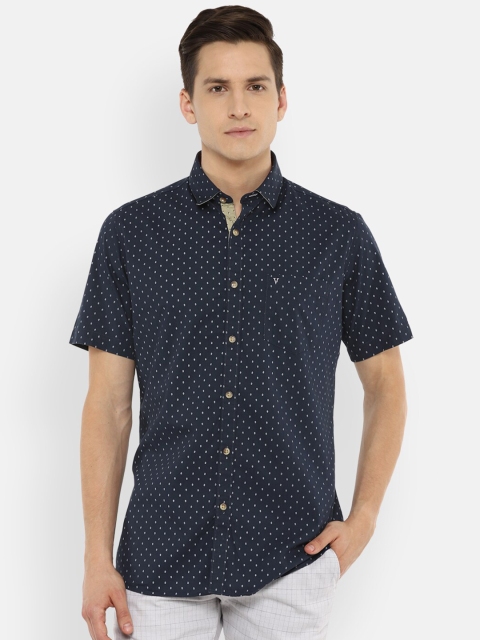 

Van Heusen Sport Men Navy Blue Slim Fit Printed Casual Shirt