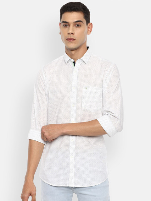 

Van Heusen Sport Men White Slim Fit Printed Casual Shirt