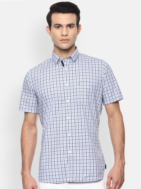 

Van Heusen Sport Men Blue Slim Fit Checked Casual Shirt