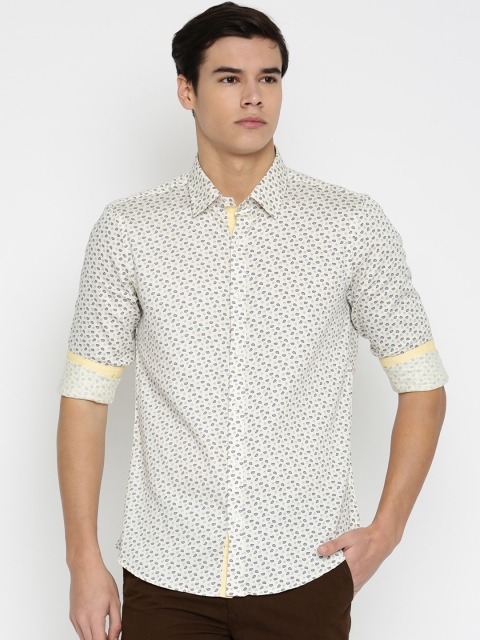 

Urban Nomad Men Cream Printed Casual Shirt