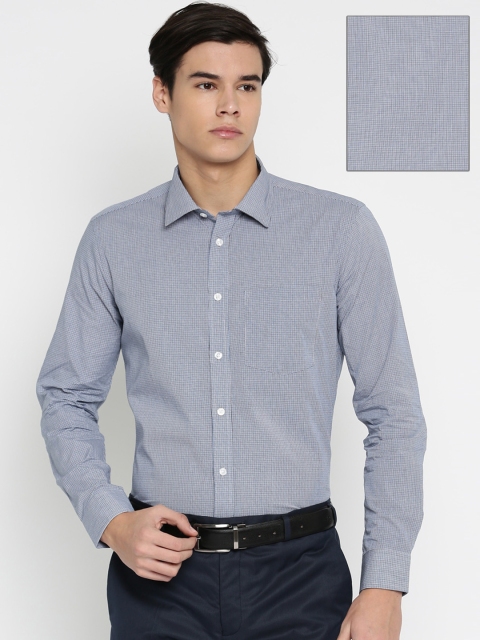 

Urban Nomad Men White Slim Fit Checked Casual Shirt