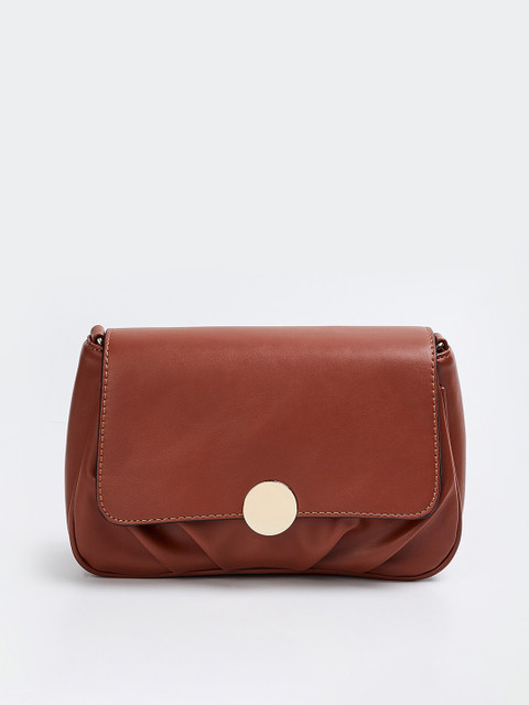 

CODE by Lifestyle Brown Structured Sling Bag