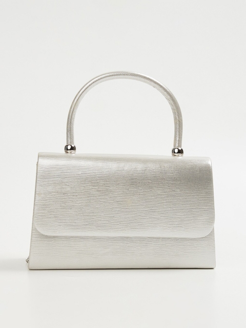 

CODE by Lifestyle Silver-Toned Structured Handheld Bag