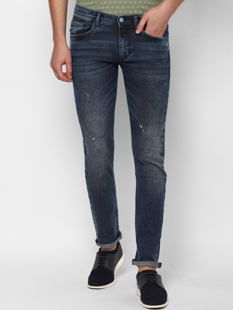 

Allen Solly Men Navy Blue Skinny Fit Low Distress Light Fade Jeans