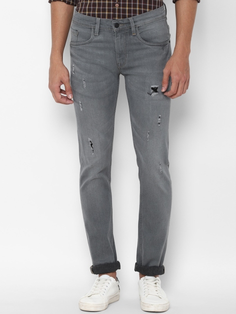 

Allen Solly Men Grey Skinny Fit Mildly Distressed Light Fade Jeans