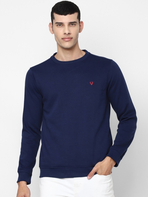 

Allen Solly Men Navy Blue Cotton Sweatshirt