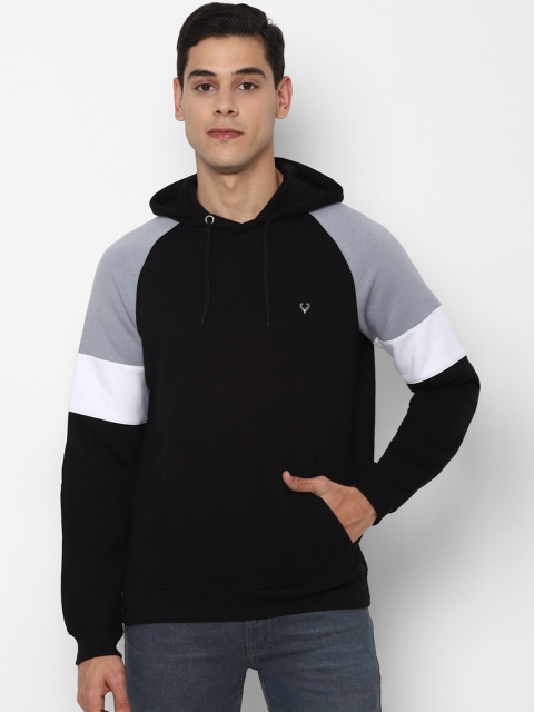 

Allen Solly Men Black Hooded Sweatshirt