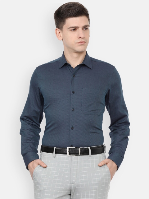 

Louis Philippe Men Blue Slim Fit Printed Formal Shirt