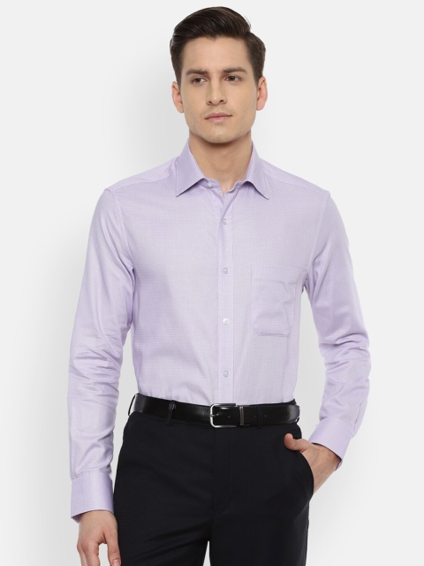

Louis Philippe Men Purple Cotton Formal Shirt