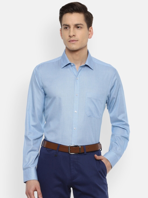 

Van Heusen Men Blue Printed Formal Shirt