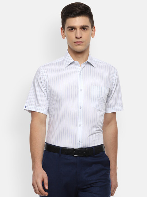 

Van Heusen Men White Striped Formal Shirt