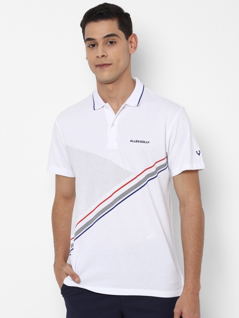 

Allen Solly Men White Printed Polo Collar T-shirt