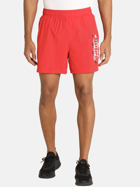 

Puma Men Red Typography Printed Sports Shorts