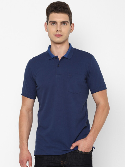 

Allen Solly Men Navy Blue Polo Collar Pockets T-shirt
