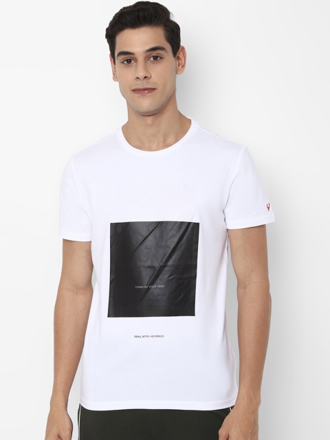 

Allen Solly Men White & Black Printed T-shirt