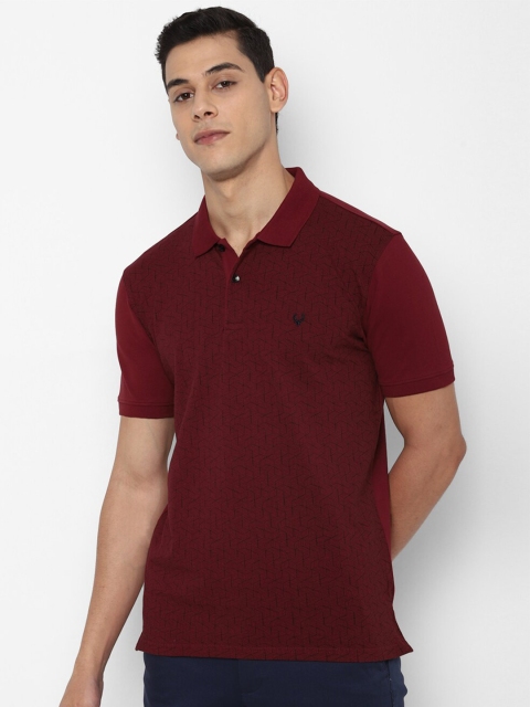 

Allen Solly Men Maroon Polo Collar Pockets T-shirt