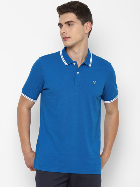 

Allen Solly Men Blue Polo Collar T-shirt