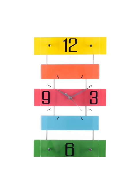 

eCraftIndia Multicoloured 40.5 cm x 25.4 cm Analogue Wall Clock, Multi