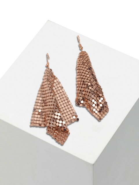 

AVANT-GARDE PARIS Rose Gold Triangular Drop Earrings