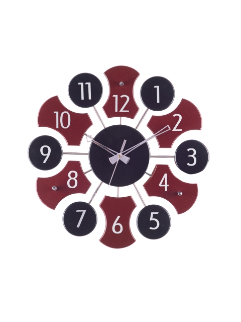 

eCraftIndia Black & Maroon Dial 38 cm Analogue Wall Clock