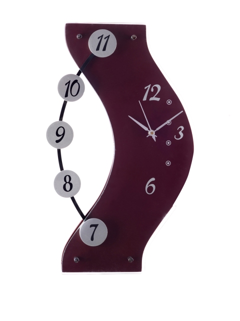 

eCraftIndia Brown 44.5 cm x 27.9 cm Analogue Wall Clock
