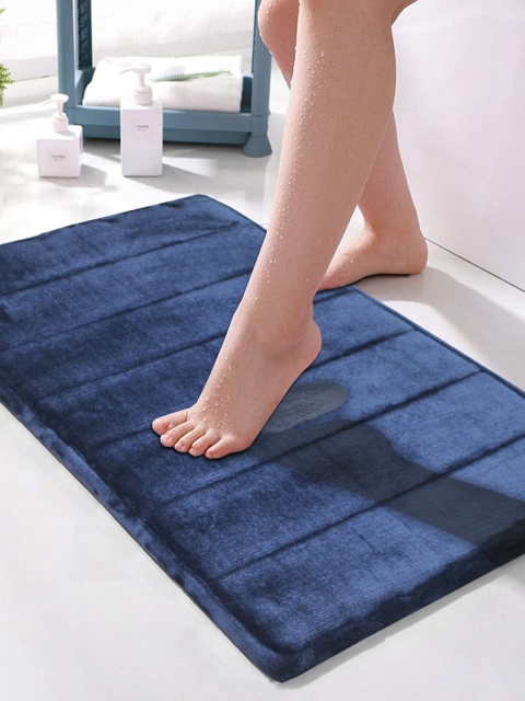 

BIANCA Navy Blue Anti-Slip Latex Back Floor Rug