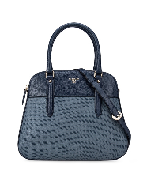 

Da Milano Grey Leather Structured Handheld Bag