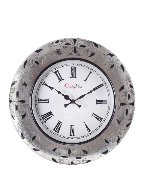 

eCraftIndia White Dial Handcrafted 45 cm Analogue Wall Clock