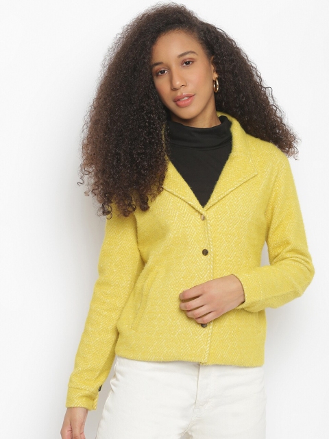 

Her Grace Women Yellow Woolen Overcoat