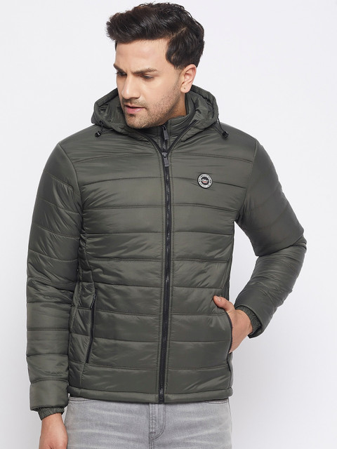 

Octave Men Olive Green Padded Jacket