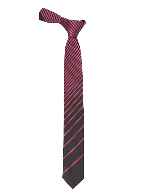 

Alvaro Castagnino Men Purple & Black Striped Skinny Tie