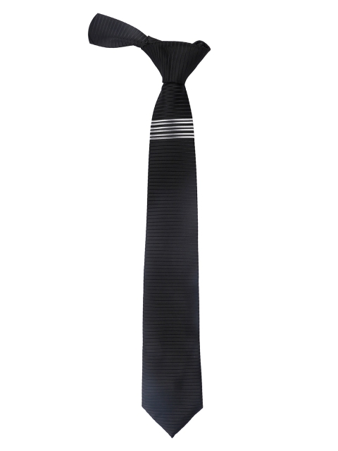 

Alvaro Castagnino Men Black & Grey Striped Skinny Tie