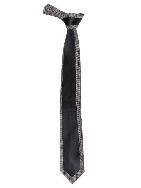 

Alvaro Castagnino Men Black Woven Design Skinny Tie