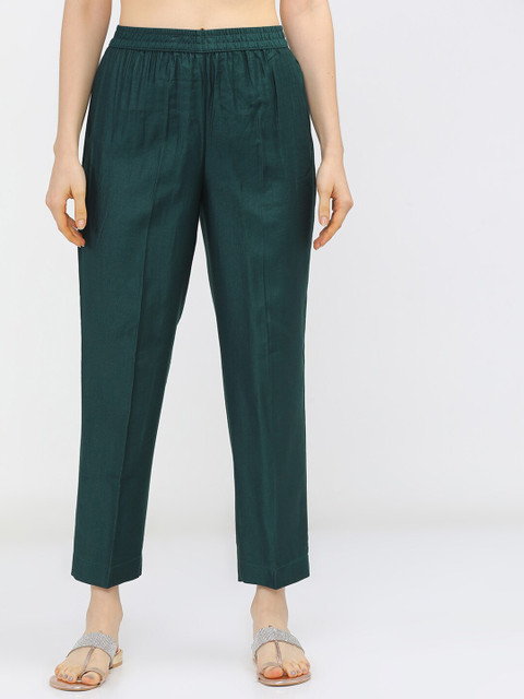 

Vishudh Women Green Ethnic Palazzos