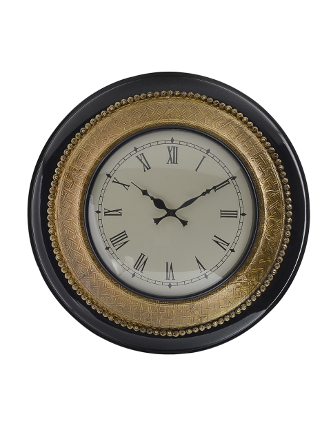 

eCraftIndia White Dial Wooden Ethnic Handcrafted 50 cm Analogue Wall Clock