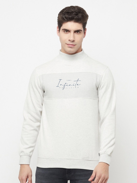 

Octave Men White & Blue Typography Printed Sweatshirt