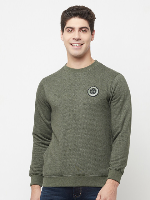 

Octave Men Olive Green Sweatshirt