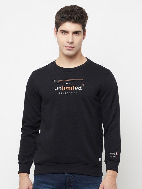

Octave Men Navy Blue Printed Sweatshirt