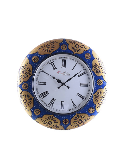 

eCraftIndia White Dial Premium 45 cm Handcrafted Analog Wall Clock