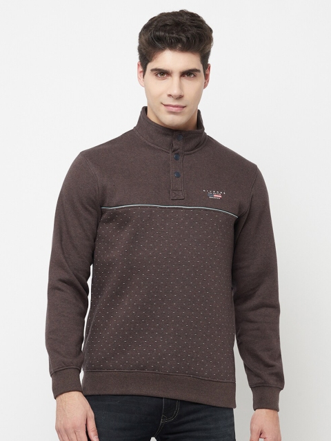 

Octave Men Brown Printed Sweatshirt
